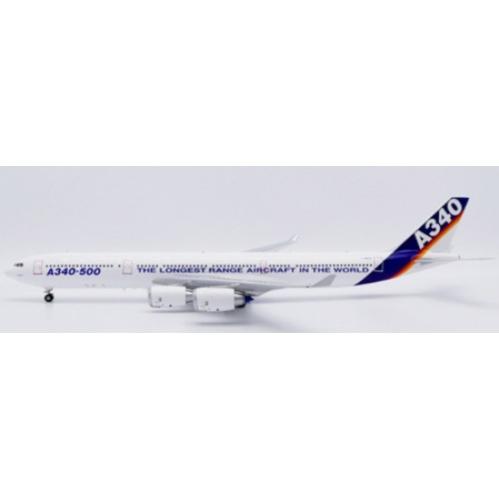 JC20677 - 1/200 AIRBUS HOUSE COLOR A340-500 THE LONGEST RANGE AIRCRAFT IN THE WORLD REG: F-WWTE WITH STAND