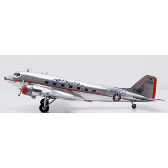 1/200 AMERICAN AIRLINES DOUGLAS DC-3 FLAGSHIP DETROIT POLISHED 2383