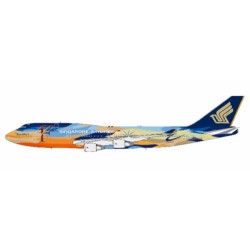 1/400 SINGAPORE AIRLINES BOEING 747-400 TROPICAL REG: 9V-SPK FLAPS DOWN WITH ANTENNA