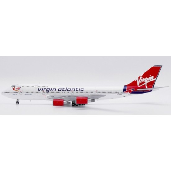 JC40225A - 1/400 VIRGIN ATLANTIC BOEING 747-400 TUBULAR BELLE REG: G-VHOT FLAPS DOWN WITH ANTENNA