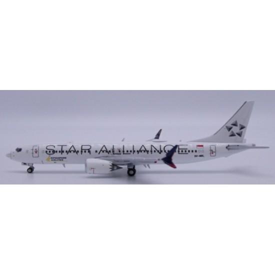 1/400 SINGAPORE AIRLINES BOEING 737 MAX 8 STAR ALLIANCE REG: 9V-MBL WITH ANTENNA 1/400 SINGAPORE AIRLINES BOEING 737 MAX 8 STAR ALLIANCE REG: 9V-MBL WITH ANTENNA
