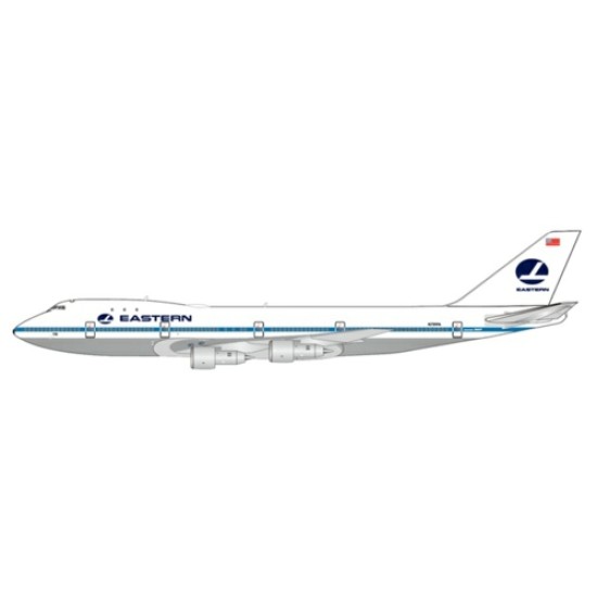 1/400 EASTERN AIRLINES BOEING 747-100 POLISHED PAN AM HYBRID LIVERY REG: N731PA WITH ANTENNA 1/400 EASTERN AIRLINES BOEING 747-100 POLISHED PAN AM HYBRID LIVERY REG: N731PA WITH ANTENNA