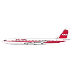 1/400 TWA TRANS WORLD AIRLINES BOEING 707-300 REG: N28727 WITH ANTENNA