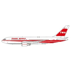 1/400 TWA TRANS WORLD AIRLINES BOEING 767-200ER REG: N610TW WITH ANTENNA 1/400 TWA TRANS WORLD AIRLINES BOEING 767-200ER REG: N610TW WITH ANTENNA