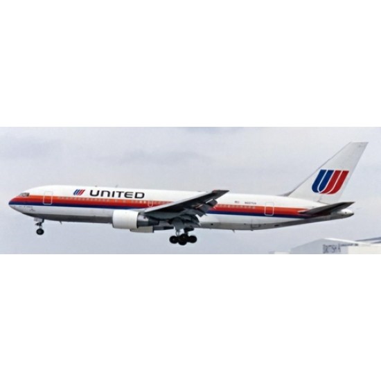 1/400 UNITED AIRLINES BOEING 767-200 SAUL BASS REG: N607UA WITH ANTENNA 1/400 UNITED AIRLINES BOEING 767-200 SAUL BASS REG: N607UA WITH ANTENNA