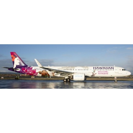 1/400 HAWAIIAN AIRLINES AIRBUS A321NEO WELCOME, VOYAGERS REG: N208HA WITH ANTENNA