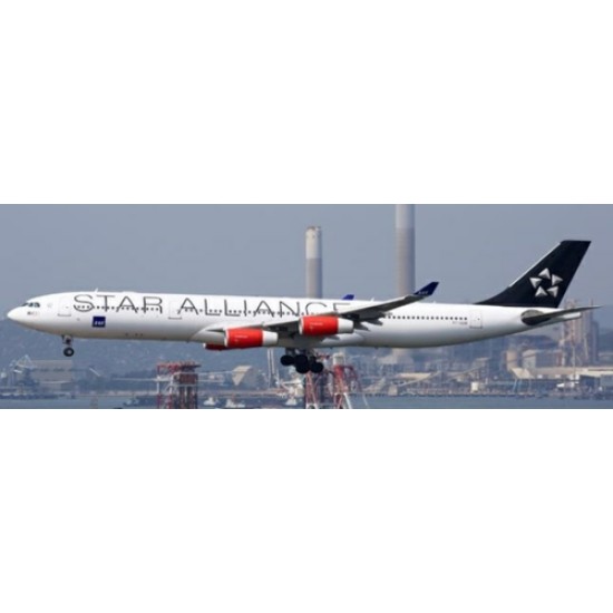 1/400 SAS SCANDINAVIAN AIRLINES AIRBUS A340-300 STAR ALLIANCE REG: OY-KBM WITH ANTENNA