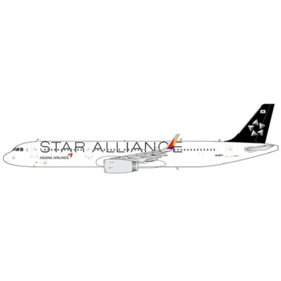 1/400 ASIANA AIRLINES AIRBUS A321 STAR ALLIANCE REG: HL8071