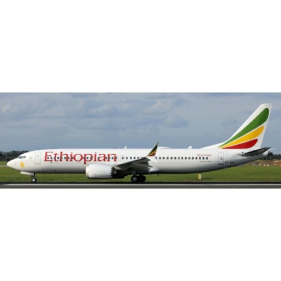 1/400 ETHIOPIAN AIRLINES BOEING 737 MAX 8 REG: ET-AVL WITH ANTENNA 1/400 ETHIOPIAN AIRLINES BOEING 737 MAX 8 REG: ET-AVL WITH ANTENNA