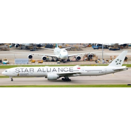 JC40802 - 1/400 SINGAPORE AIRLINES BOEING 777-300ER STAR ALLIANCE REG: 9V-SWM WITH ANTENNA