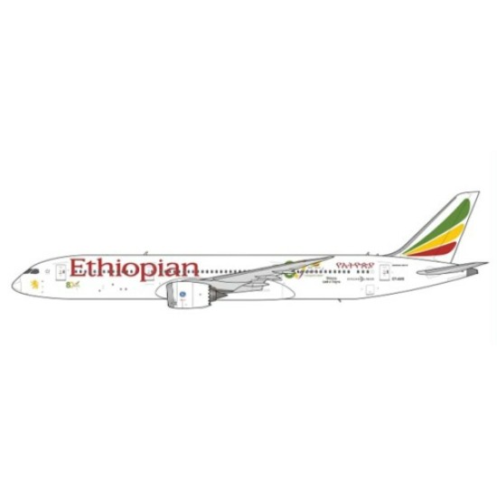 1/400 ETHIOPIAN AIRLINES BOEING 787-9 DREAMLINER 80 YEARS REG: ET-AXS WITH ANTENNA 1/400 ETHIOPIAN AIRLINES BOEING 787-9 DREAMLINER 80 YEARS REG: ET-AXS WITH ANTENNA