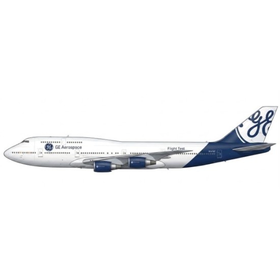 1/400 GENERAL ELECTRIC BOEING 747-400 FLIGHT TEST REG: N747GF FLAPS DOWN WITH ANTENNA