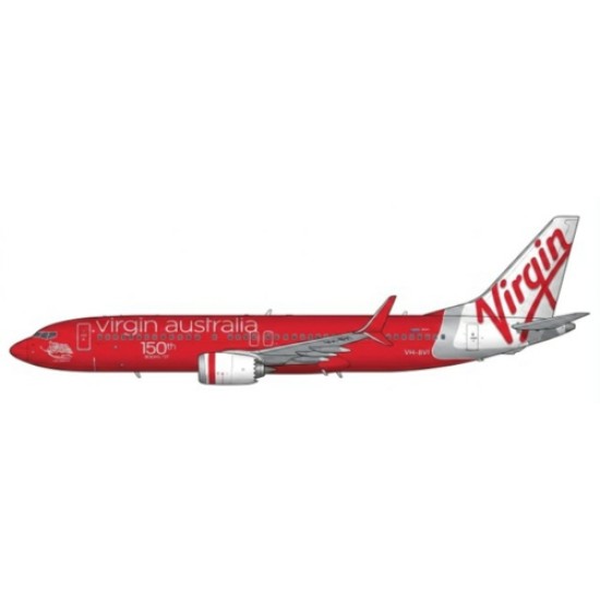 1/400 VIRGIN AUSTRALIA BOEING 737 MAX 8 150TH BOEING 737 REG: VH-8VI WITH ANTENNA 1/400 VIRGIN AUSTRALIA BOEING 737 MAX 8 150TH BOEING 737 REG: VH-8VI WITH ANTENNA