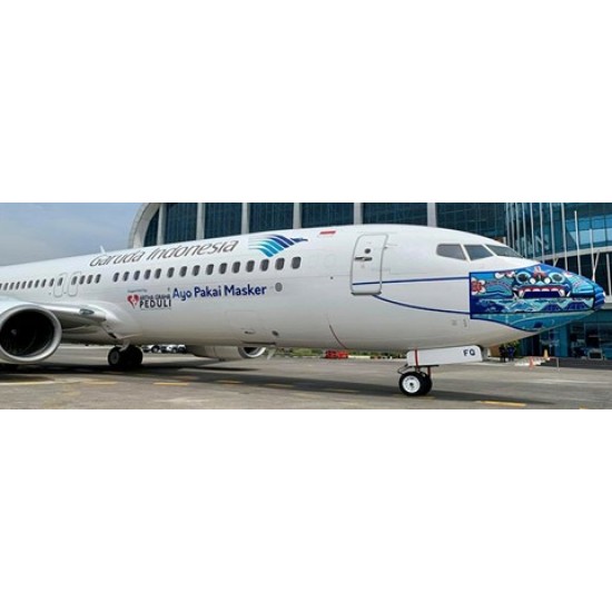 1/200 GARUDA INDONESIA B737-800 AYO PAKAI MASKER PK-GFQ LH2257