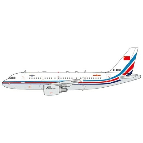 1/400 CHINA AIR FORCE AIRBUS A319 REG: B-4091 WITH ANTENNA
