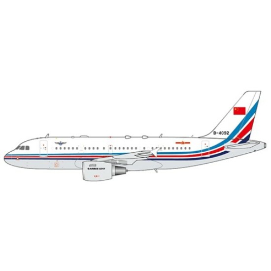 1/400 CHINA AIR FORCE AIRBUS A319 REG: B-4092 WITH ANTENNA
