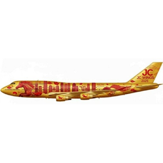 1/400 FANTASY BOEING 747-400 2026 CNY YEAR OF THE HORSE WITH ANTENNA 1/400 FANTASY BOEING 747-400 2026 CNY YEAR OF THE HORSE WITH ANTENNA