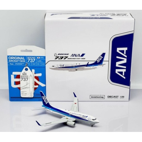 1/200 ALL NIPPON AIRWAYS B737-700 JA02AN WITH STAND AND AVIATIONTAG SA2023