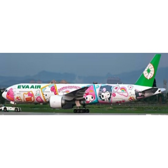 JCSA4052 - 1/400 EVA AIRWAYS BOEING 777-300(ER) SANRIO CHARACTER REG: B-16722 WITH STAND