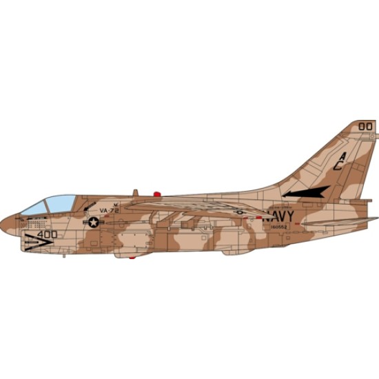 1/72 A-7E CORSAIR II U.S. NAVY VA-72 BLUE HAWKS, USS JOHN F. KENNEDY, DESERT STORM,1991