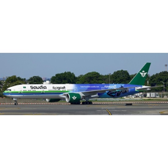 JCXX40318 - 1/400 SAUDI ARABIAN AIRLINES BOEING 777-300ER FORMULA E 2024 REG: HZ-AK43 WITH ANTENNA