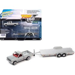 1/64 1983 FORD RANGER W/OPEN TRAILER METALLIC SILVER JLBT017 B 1/64 1983 FORD RANGER W/OPEN TRAILER METALLIC SILVER JLBT017 B