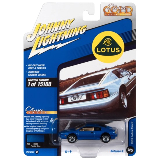 CLASSIC GOLD RELEASE 4 1/64 1989 LOTUS ESPRIT BLUE 5/6 JLCG027