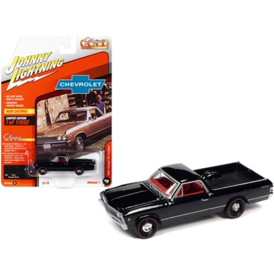 CLASSIC GOLD RELEASE 1 1/64 1967 CHEVROLET EL CAMINO GLOSS BLACK 4/6 JLCG028