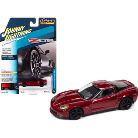 CLASSIC GOLD RELEASE 2 1/64 2012 CHEVY CORVETTE Z06 CRYSTAL RED 3/6 JLCG029