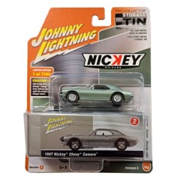 1/64 1967 NICKEY CHEVY CAMARO MOUNTAIN GREEN POLY PRO COLLECTOR STORAGE TIN JLCT008