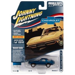 1/64 1967 CHEVROLET CORVETTE MARINA BLUE POLY MUSCLE CARS JLMC029