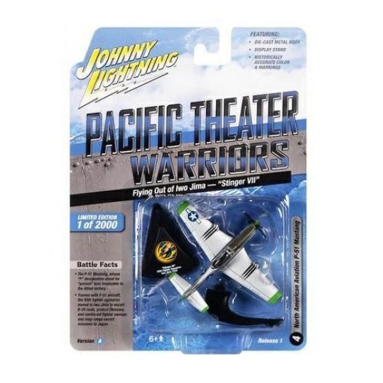 1/144 WWII P-51D MUSTANG FLYING OUT OF IWO JIMA PACIFIC THEATER WARRIORS JLML007