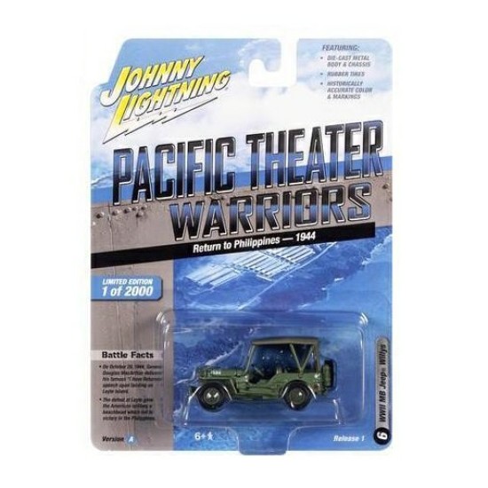 1/64 WWII WILLYS JEEP RETURN TO THE PHILIPPINES 1944 PACIFIC THEATER WARRIORS JLML007
