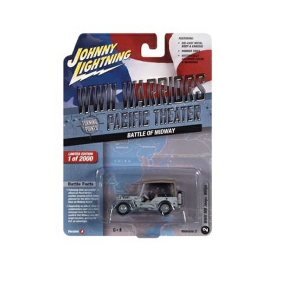 1/64 WWII WARRIORS MB JEEP WILLYS BATTLE OF MIDWAY JLML008 A