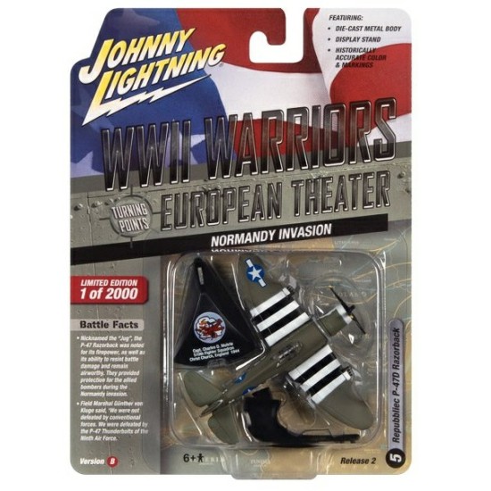 1/64 WW2 REPUBLIC P-47D RAZORBACK NORMANDY INVASION JLML008 B