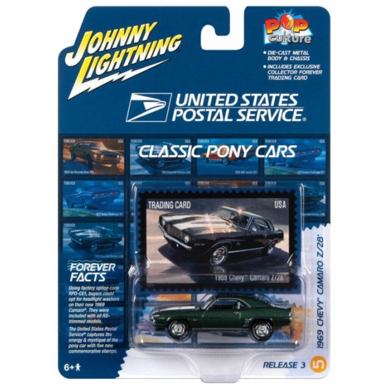 1/64 USPS - 1969 CHEVROLET CAMARO Z/28 FOREST GREEN JLPC013-5