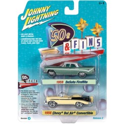 1/64 1959 DESOTO FIREFLITE & 1956 CHEVY BEL AIR JLPK018