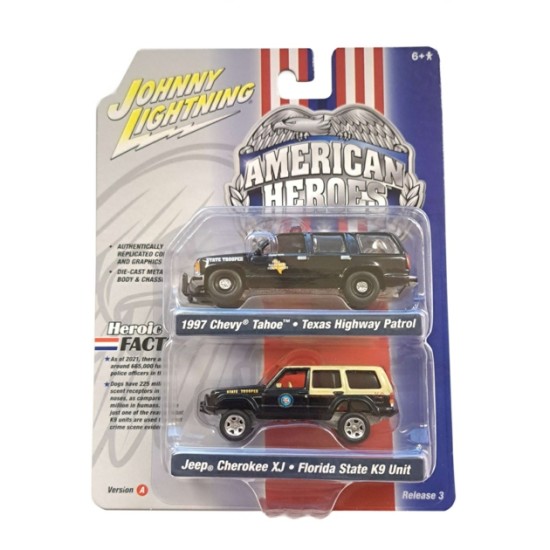 1/64 BLACK 97 CHEVY TAHOE/BLACK JEEP CHEROKEE JLPK019