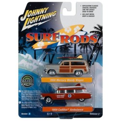 1/64 1950 MERCURY WOODY WAGON AND 1959 CADILLAC AMBULANCE JLPK022B-3 1/64 1950 MERCURY WOODY WAGON AND 1959 CADILLAC AMBULANCE JLPK022B-3