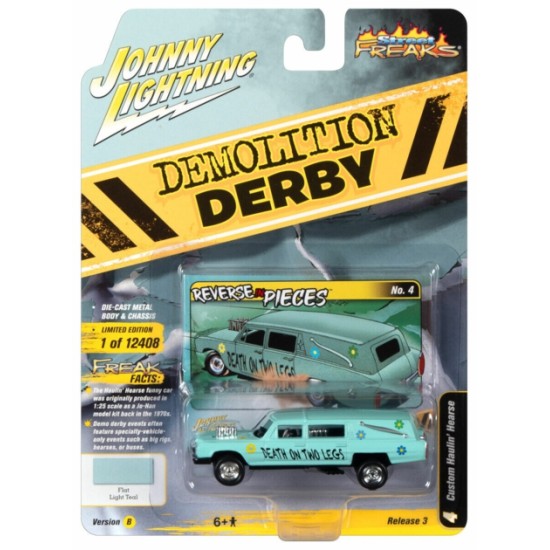 1/64 CUSTOM HAULIN HEARSE LIGHT TEAL JLSF021