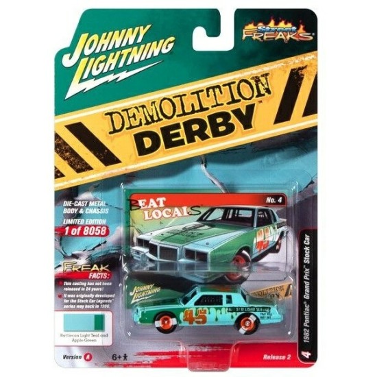 1/64 DEMOLITION DERBY 1982 PONTIAC GRAND PRIX TEAL/GREEN JLSF024