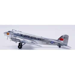 1/200 CHINA NATIONAL AVIATION CORPORATION DOUGLAS DC-3 POLISHED REG: N41CQ WITH STAND