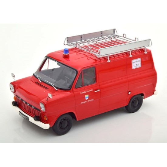 1/18 FORD TRANSIT DELIVERY VAN 1970 WITH ROOF RACK RED KKDC180495