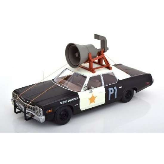 KKDC120121 - 1/18 DODGE MONACO 1974 BLUESMOBILE WITH SPEAKER ON ROOF (LOOK A LIKE)