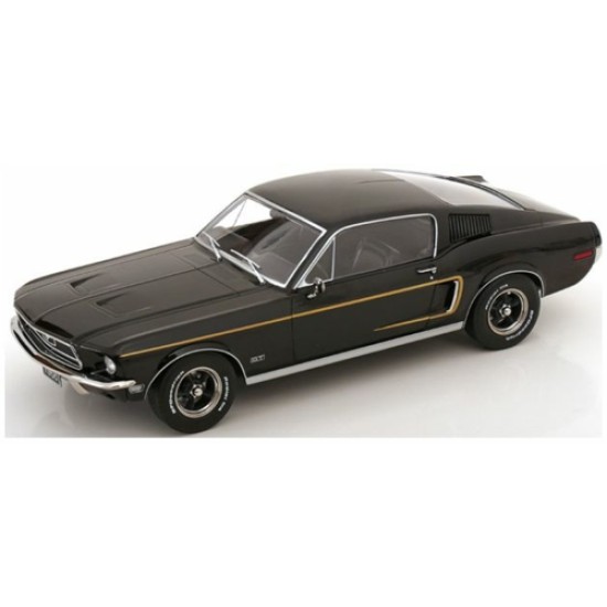 KKDC181393 - 1/18 FORD MUSTANG GT FASTBACK 1968 - BLACK KKDC181393 - 1/18 FORD MUSTANG GT FASTBACK 1968 - BLACK