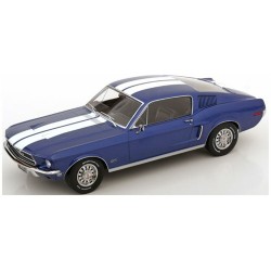 KKDC181394 - 1/18 FORD MUSTANG GT FASTBACK 1968 - BLUE METALLIC/WHITE KKDC181394 - 1/18 FORD MUSTANG GT FASTBACK 1968 - BLUE METALLIC/WHITE