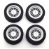 1/18 BMW ALPINA E30 18 INCH TYRE SET WITH RIMS BLACK/SILVER