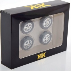 1/18 PORSCHE TELEFONFELGE TYRE SET WITH RIMS SILVER 1/18 PORSCHE TELEFONFELGE TYRE SET WITH RIMS SILVER