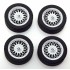 1/18 BMW E30 18 INCH TYRE SET WITH RIMS BLACK/SILVER