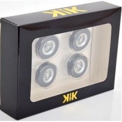 1/18 TYRE SET WITH SPOKE RIMS 1950S SILVER 1/18 TYRE SET WITH SPOKE RIMS 1950S SILVER